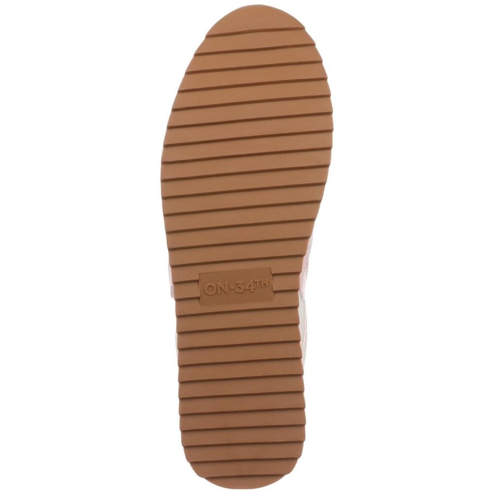 NWT On 34th Womens Madisonn Colorblock Sneakers 10020078700 Tan / Pink / Bone 5M - Picture 2 of 11